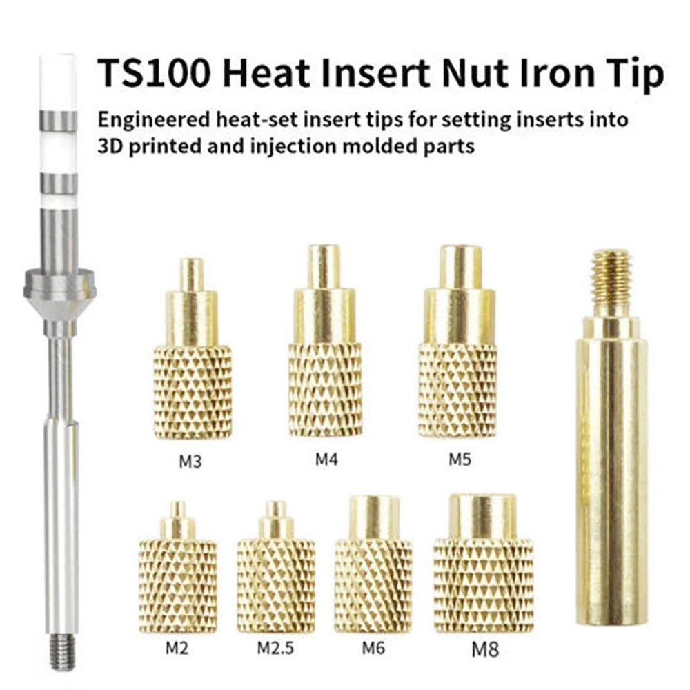 Heat Kit Insert Tool Insertion Tip Adapter Kit .5 M3 M4 M8 Press Tools