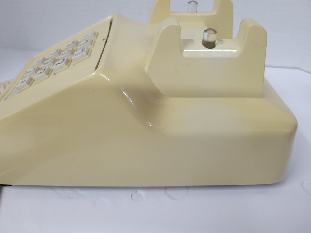 Vintage Comdial Push Button Tan/Beige Desktop Telephone Untested