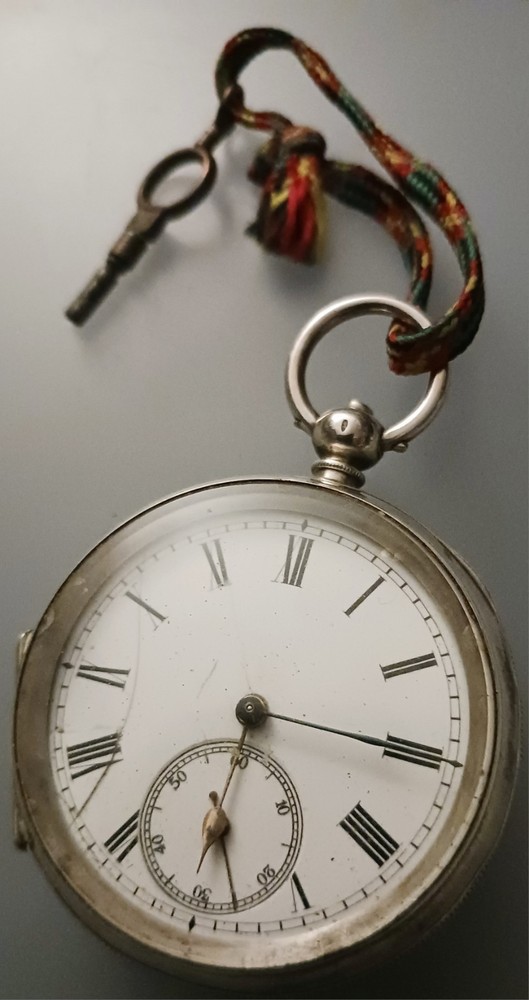 Charles Usher (Leicester) .935 Silver Pocket Watch with Key