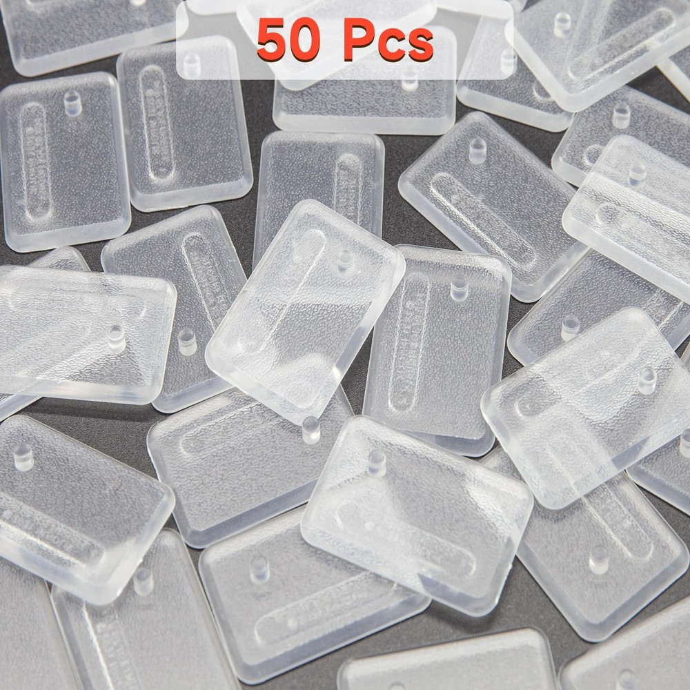 SIXPOINTS 50 Pieces Clear Display Stand Base,Model 50PCS-Clear-Square