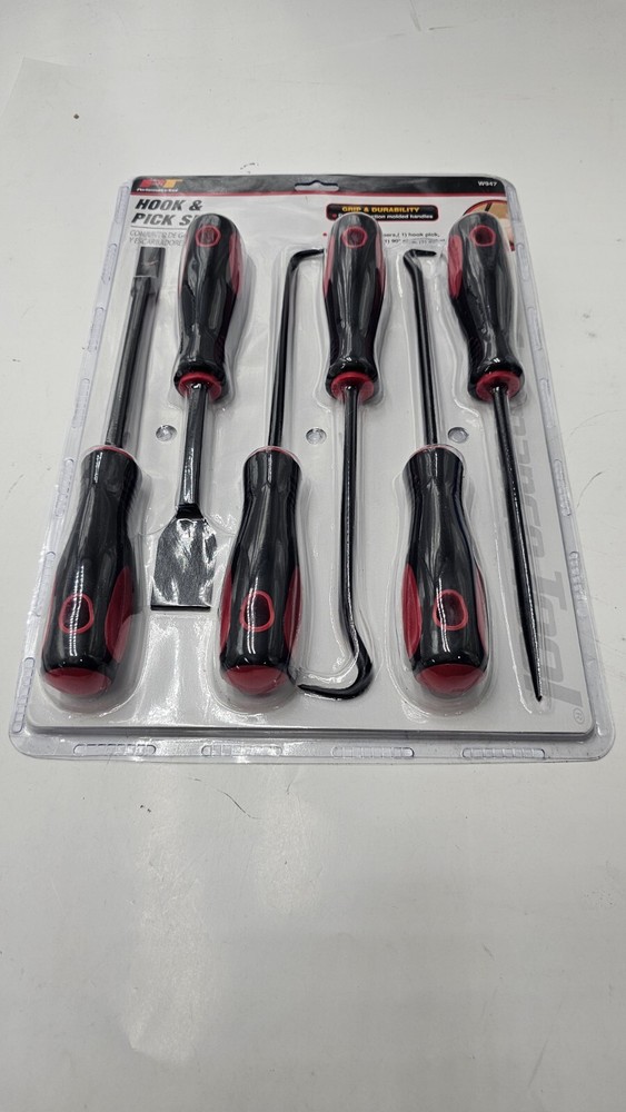 Performance Tool 6 Piece Hook & Pick W947 Durable Double-Injection