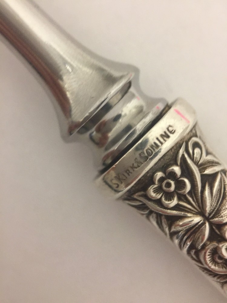 S Kirk & Sons Repousse Hot Cake Server Sterling Silver