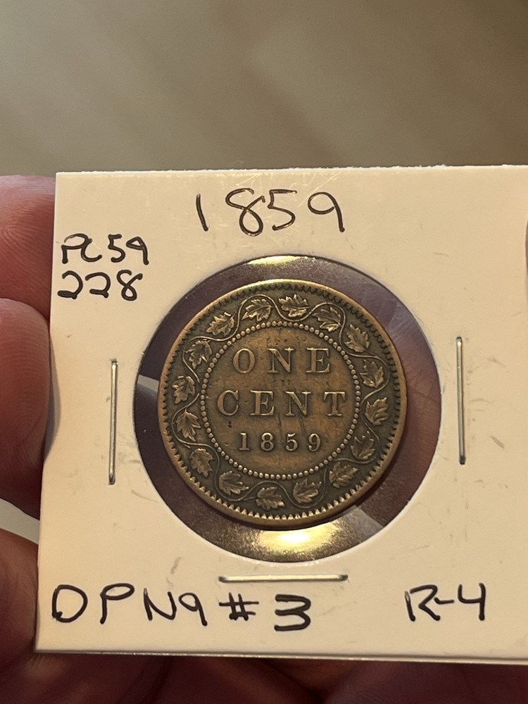 1859 Canada Large Cent DPN9 # 3