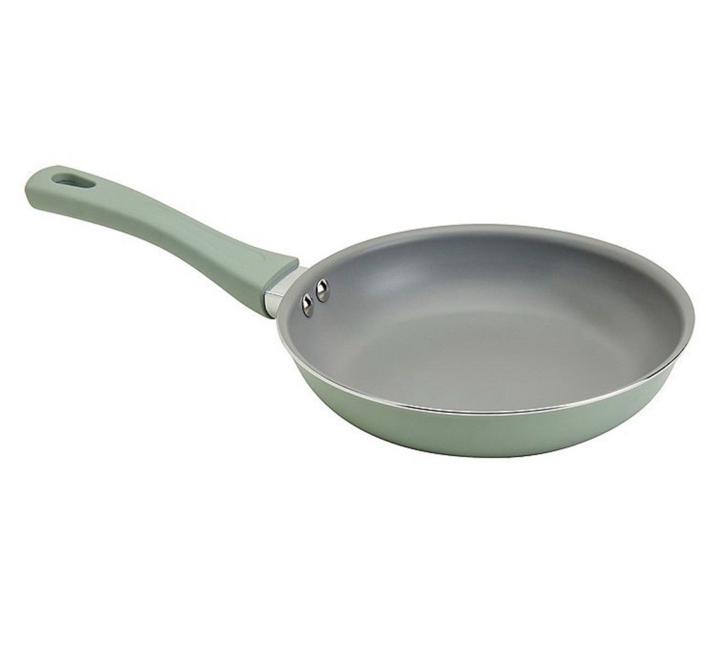 Basic Essentials 5 Pc. Non-Stick Aluminum Cookware Set Cool Touch Handles Green