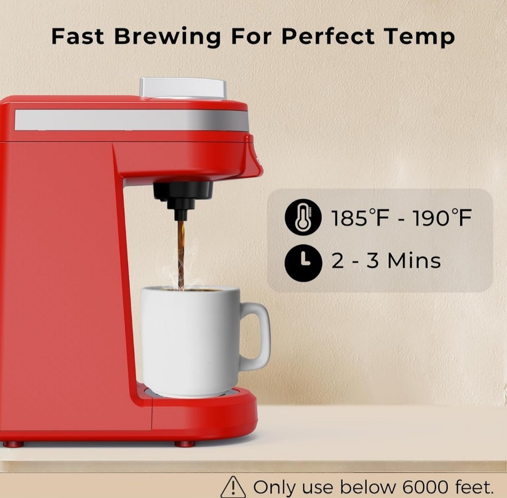 CHULUX Mini Coffee Maker for K Capsule Single Serve Coffee Maker for One Cup ...