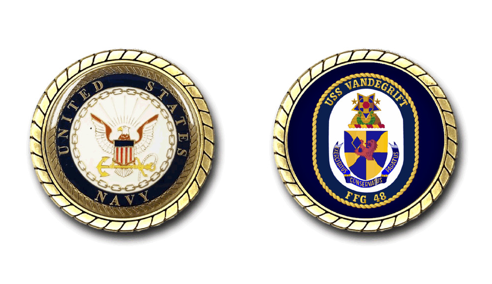 USS Vandegrift FFG-48 Crest Challenge Coin