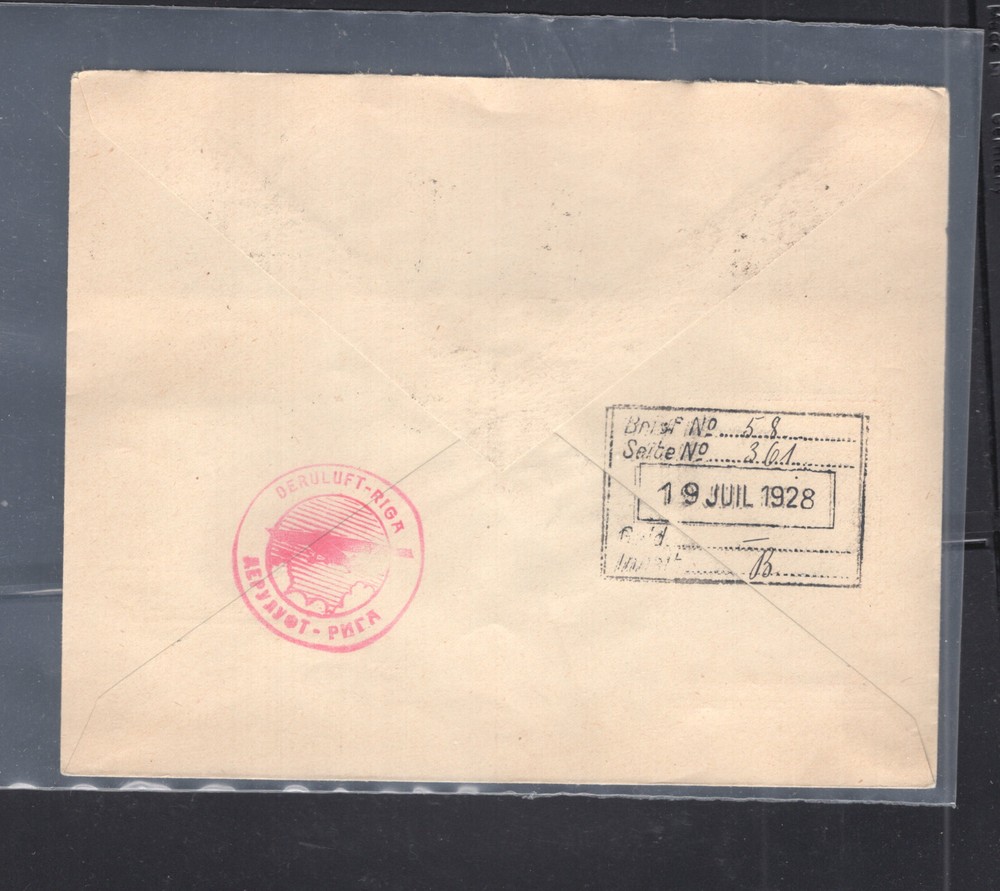 Latvia nice flight cover 1928