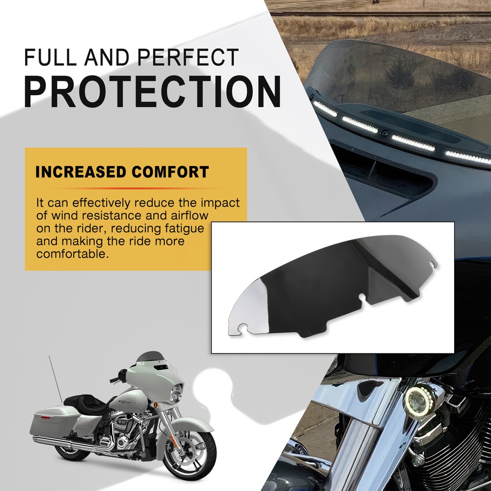 4" For Harley 1996-2013 Touring Electra Glide Street Glide Windshield Windscreen