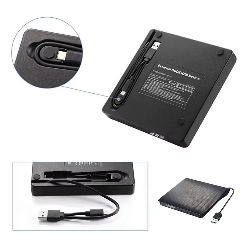 Slim External CD DVD Drive USB 3.0 Disc Player Burner Writer For Laptop PC Mac