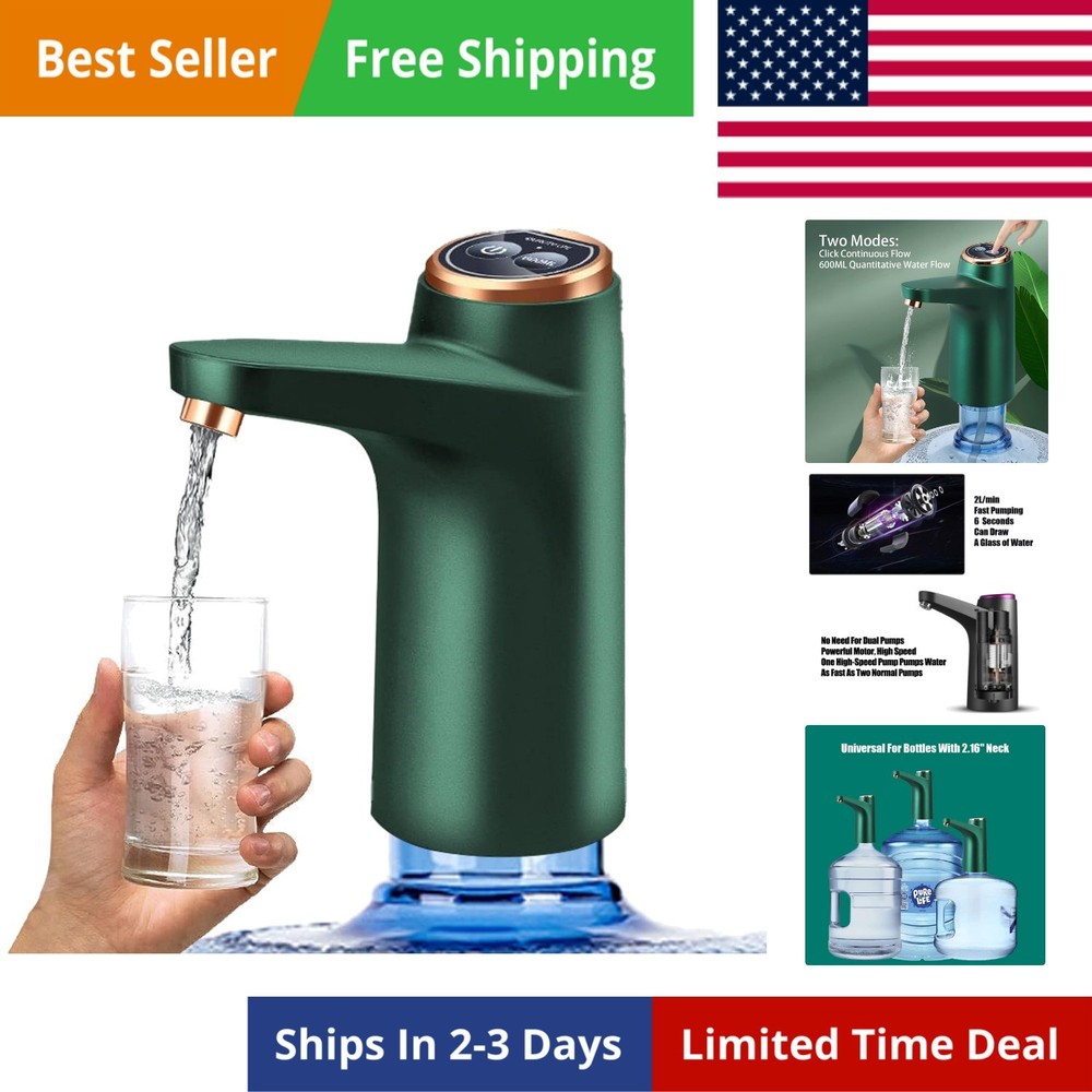 5 Gallon Water Bottle Dispenser Pump System USB Charging Automatic Drinking W...