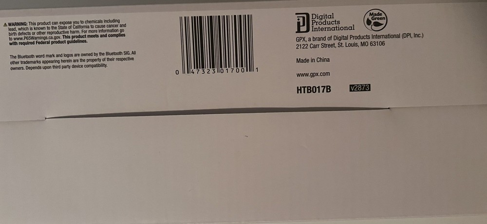 GPX18" Bluetooth Wireless Soundbar - Black ( HTB017B)™