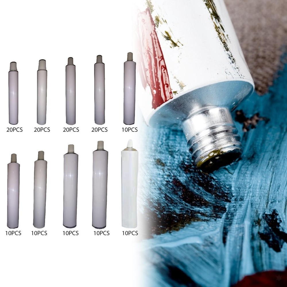 Empty Aluminum Paint Tubes Easy Open Caps Pigments Trip Refillable Container