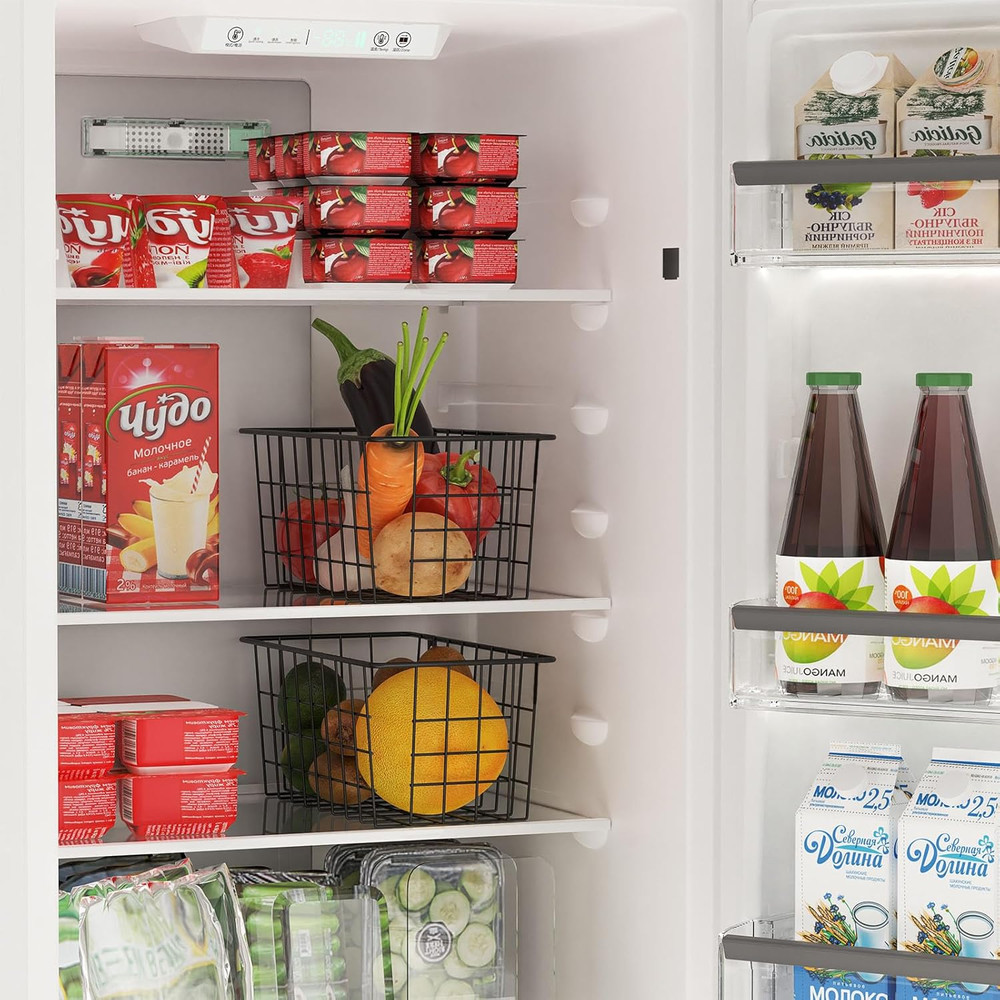 Hanging Kitchen Baskets Wire Storage Basket over the Cabinet Door Organizer, No