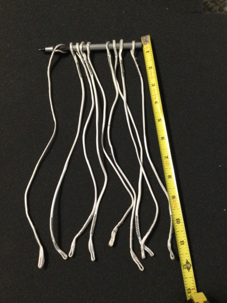 closing loop, parachute, 12 inches, loop on bith ends, T111, new