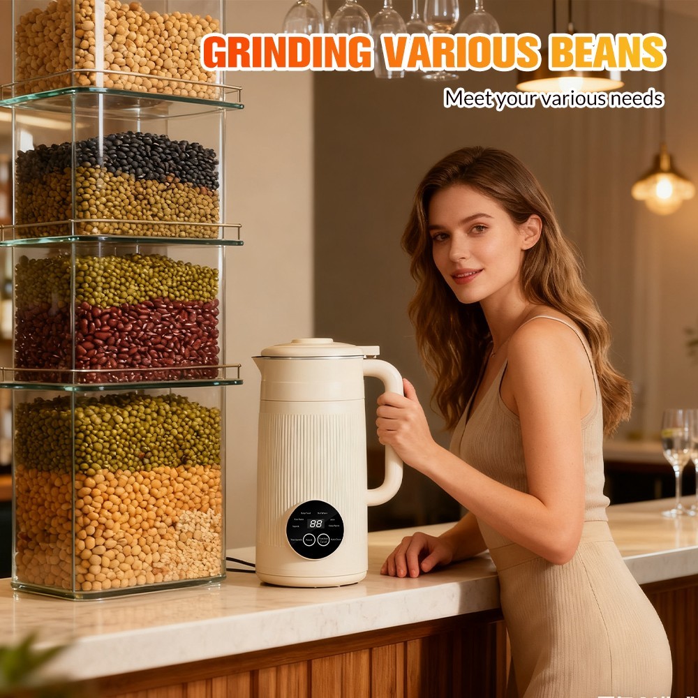 8-in-1 Soy Milk Maker Machine Automatic Nut Milk Maker Machine Milk Blender 40oz