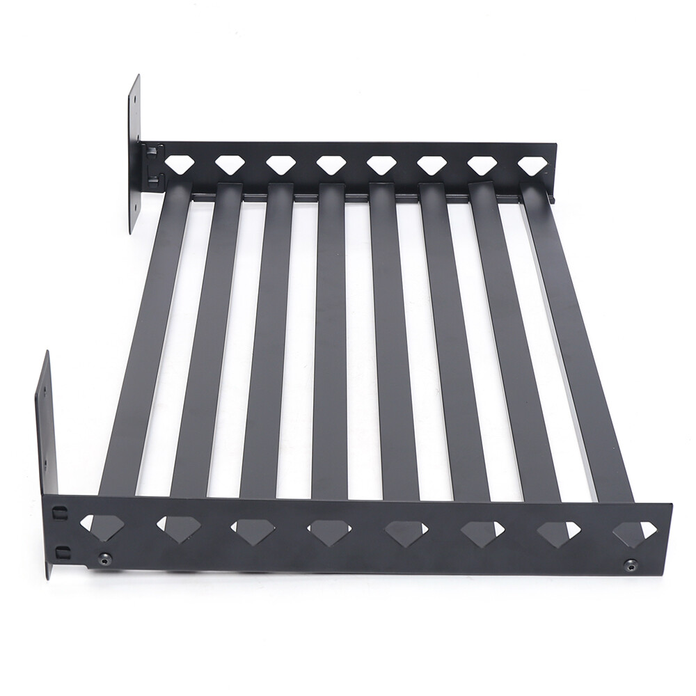 Microwave Oven Bracket Shelf Kitchen Holder Storage Rack Wall Mount with 4 Hooks