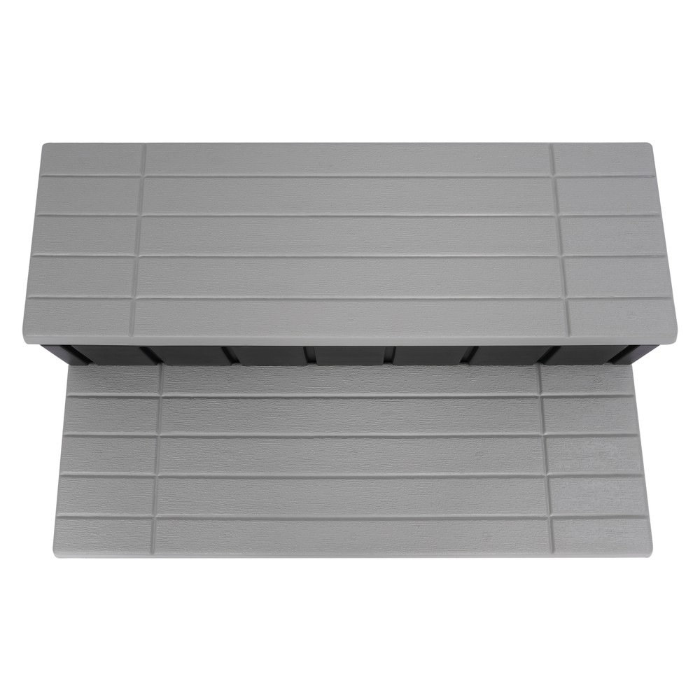2-Step 36" Patio Spa Hot Tub Step Slip-Resistant Surface W/ Compartment Storage
