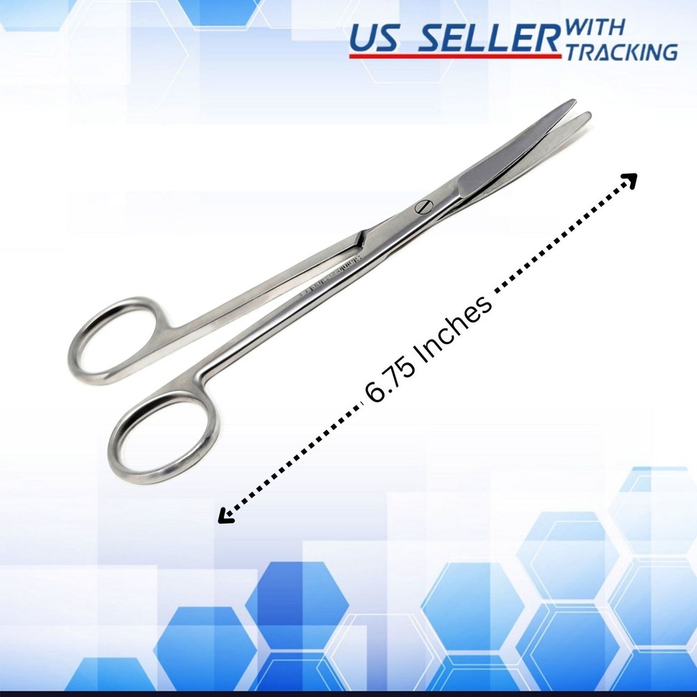 Mayo Scissors Curved 6.75'' Surgical Dissecting Blunt Operating Veterinary Lab