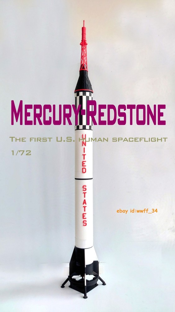 1/72 Mercury Program Mercury Redstone Launch Vehicle Finished Model