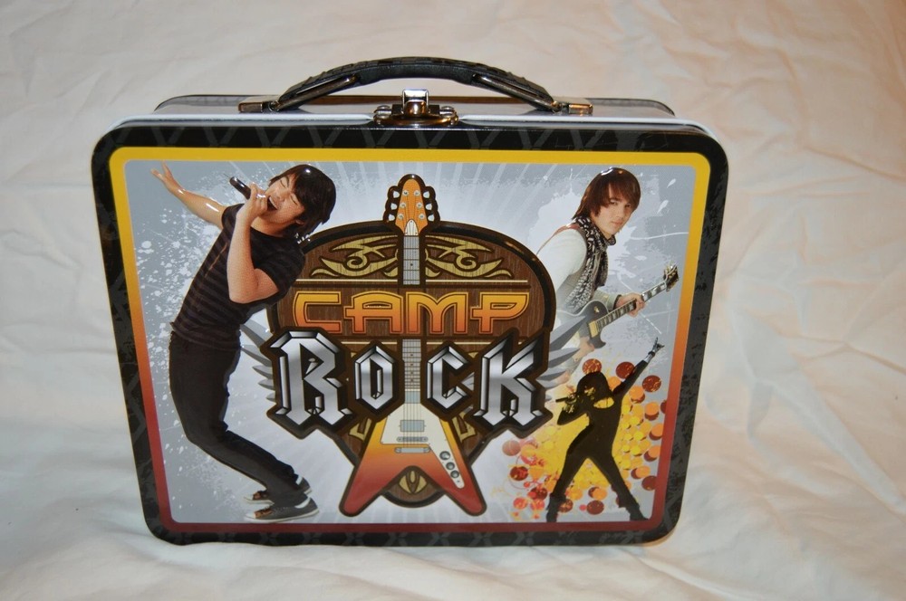 Camp Rock gray and black Tin Lunch Box