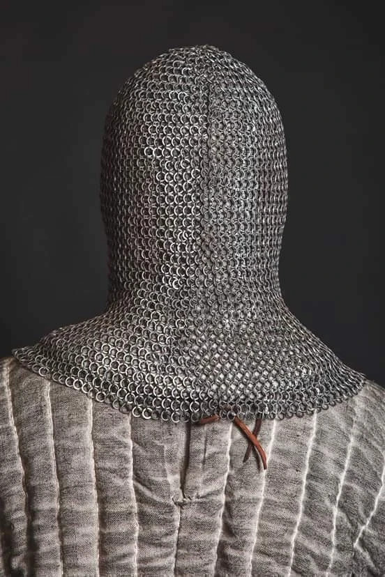 Chainmail Coif Face Covered 9 mm Riveted Chainmail Armor Chain mail Hood