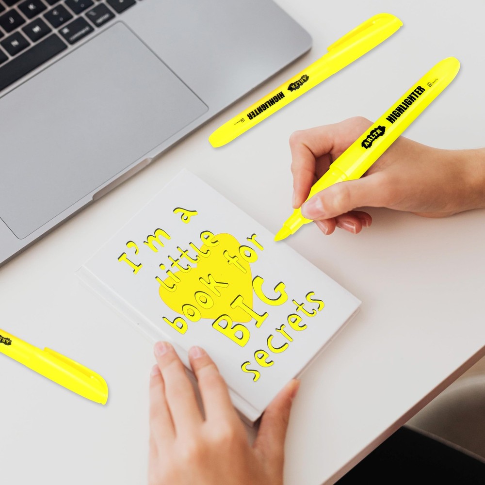 Yellow Highlighters, 96 Pack Highlighters Bright Colors, Chisel Tip