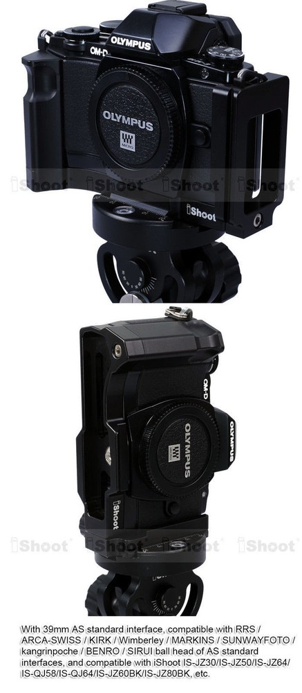 Separable Quick Release Plate Camera Holder Grip for Ball head Olympus E-M10