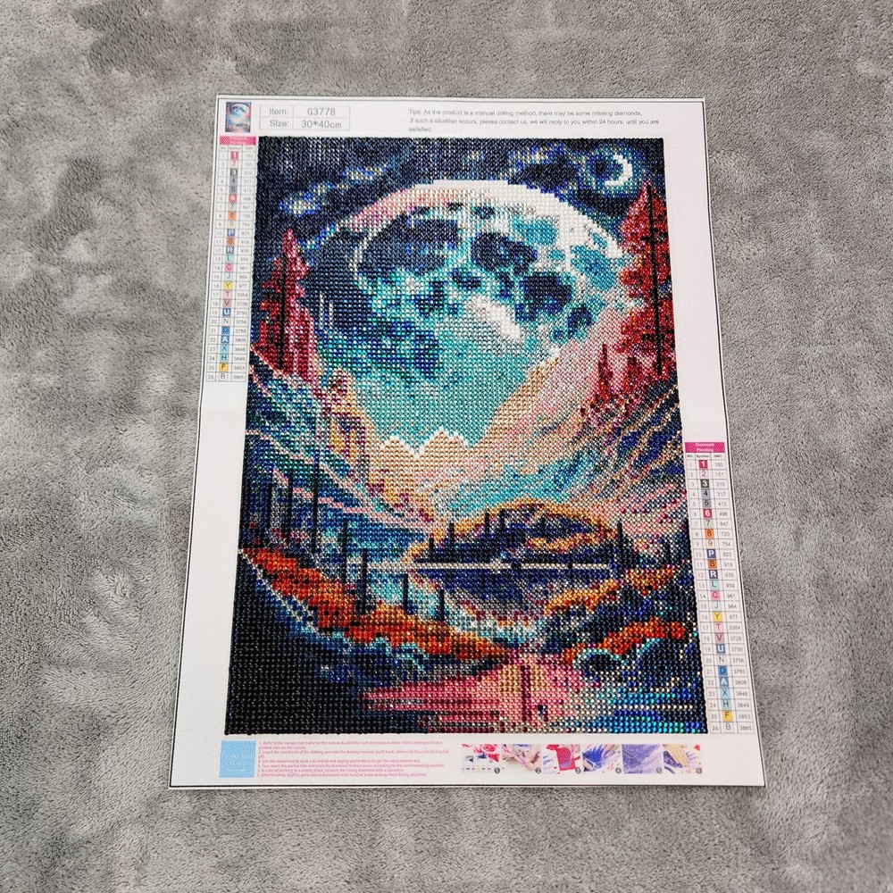 Diamond Painting Finished Completed 3D Wall Art Mountain Range