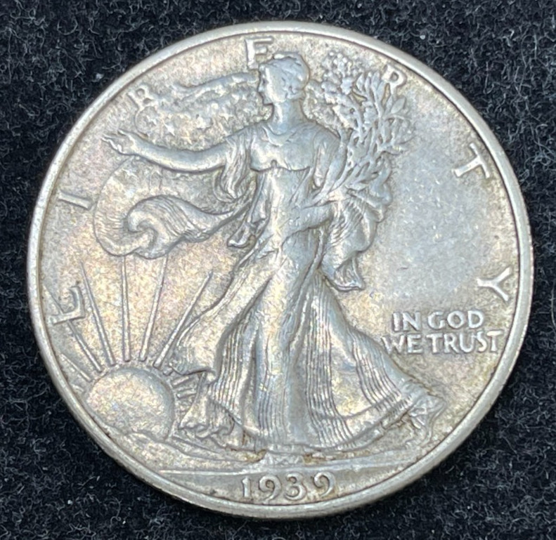 1939 S US Walking Liberty Half Dollar Silver Coin