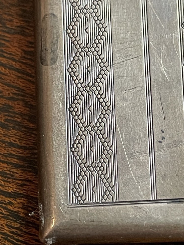 Gorham Co. Victorian England 1840s Sterling Silver Engraved Hinged Card Case