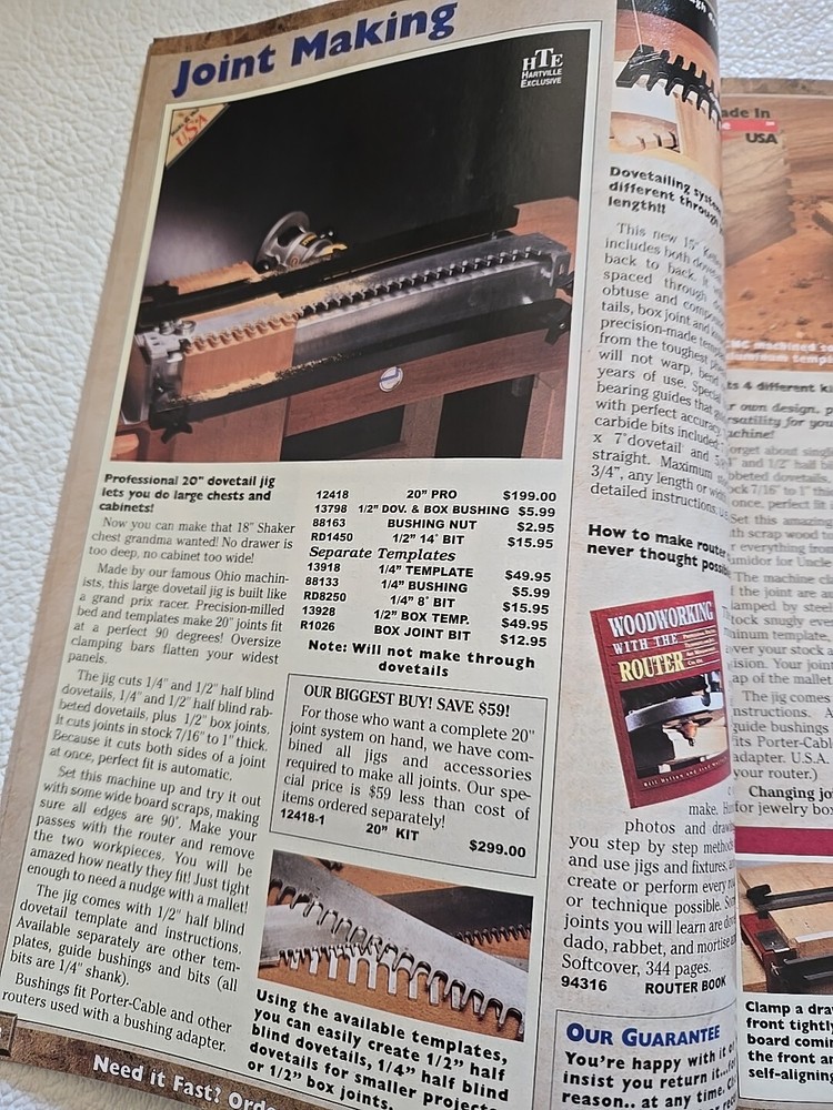 Vintage Hartville Tool Catalog 1999 Includes Price Sheet & Envelope