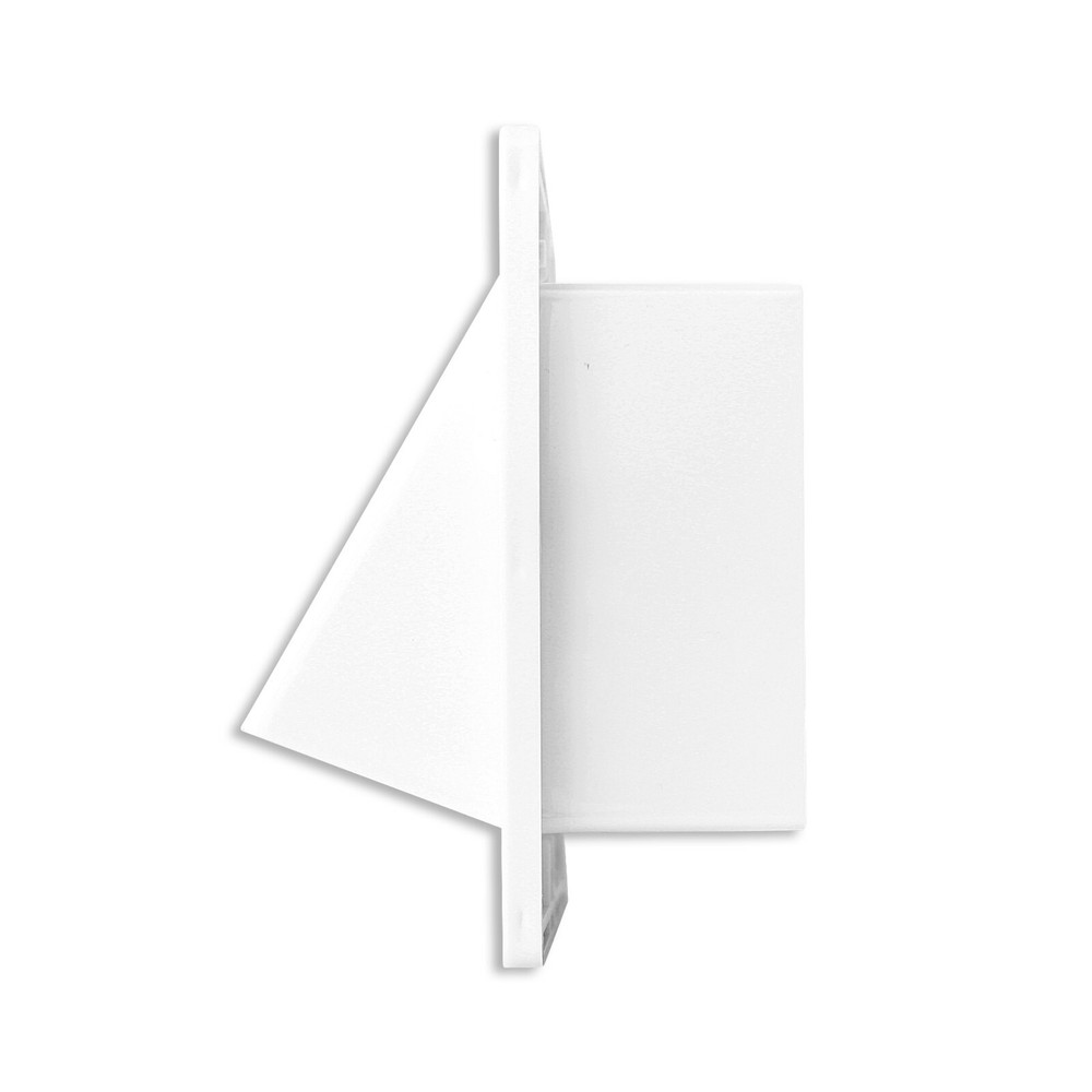 Mobile Home / RV Leisure CW White Exterior Sidewall Range Hood Vent with Damper