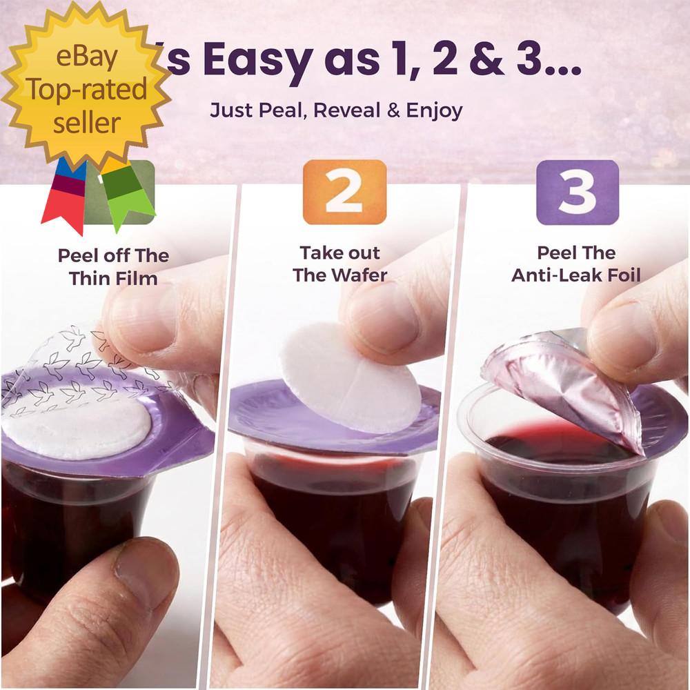 Prefilled Communion Cups with Wafers - 30 Count