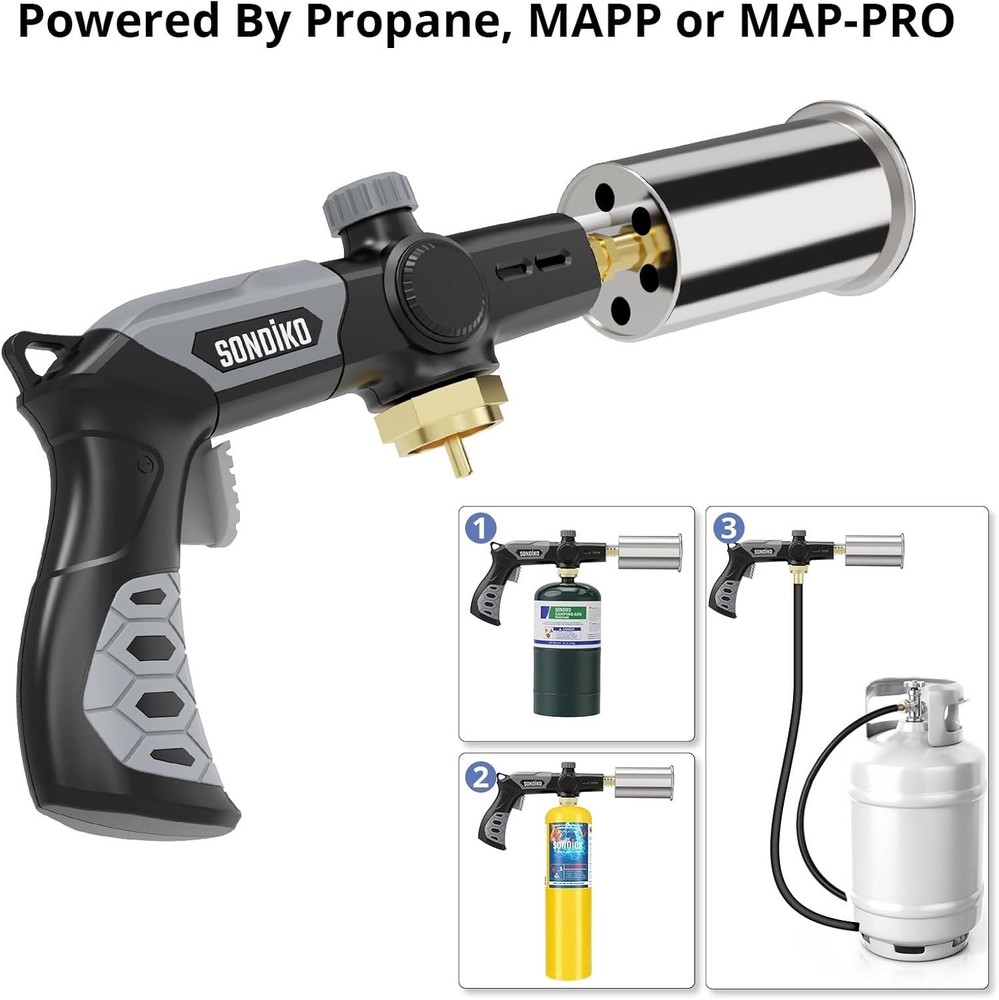 Propane Torch for Cooking Searing BBQ Welding Adjustable Wood Fire Starter