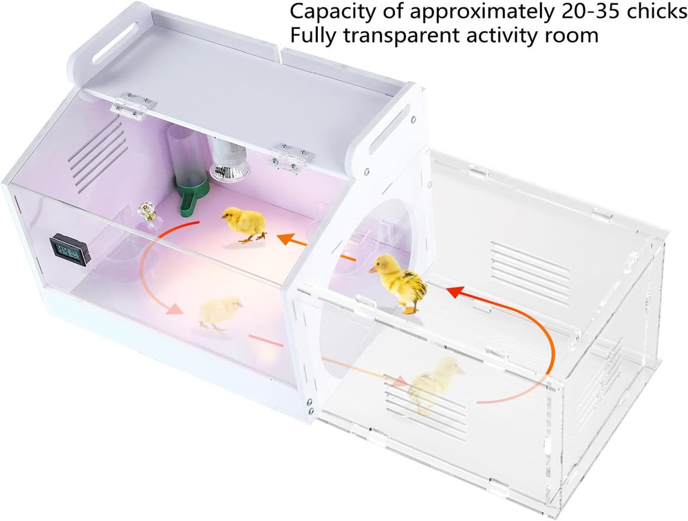 Iarge-Scale Chick Brooder Box Quail Cage Egg Incubator Chick Starter Kit Chicken