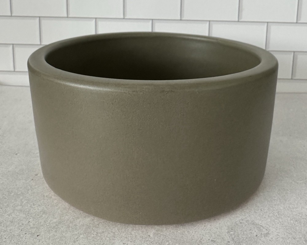 Case Study Ceramics 6” Modern Olive Planter Bowl Minimalist MCM