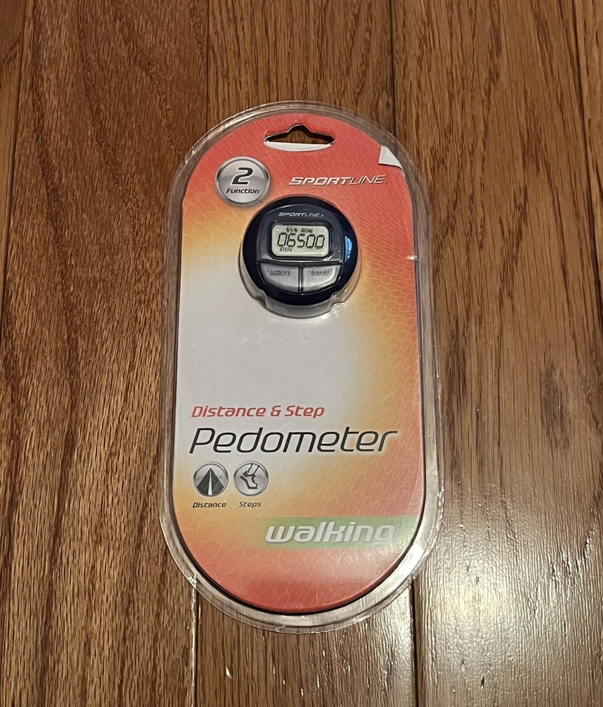 Sportline Pedometer Dual Function Distance & Step, Measuring Walking, Blue - NEW