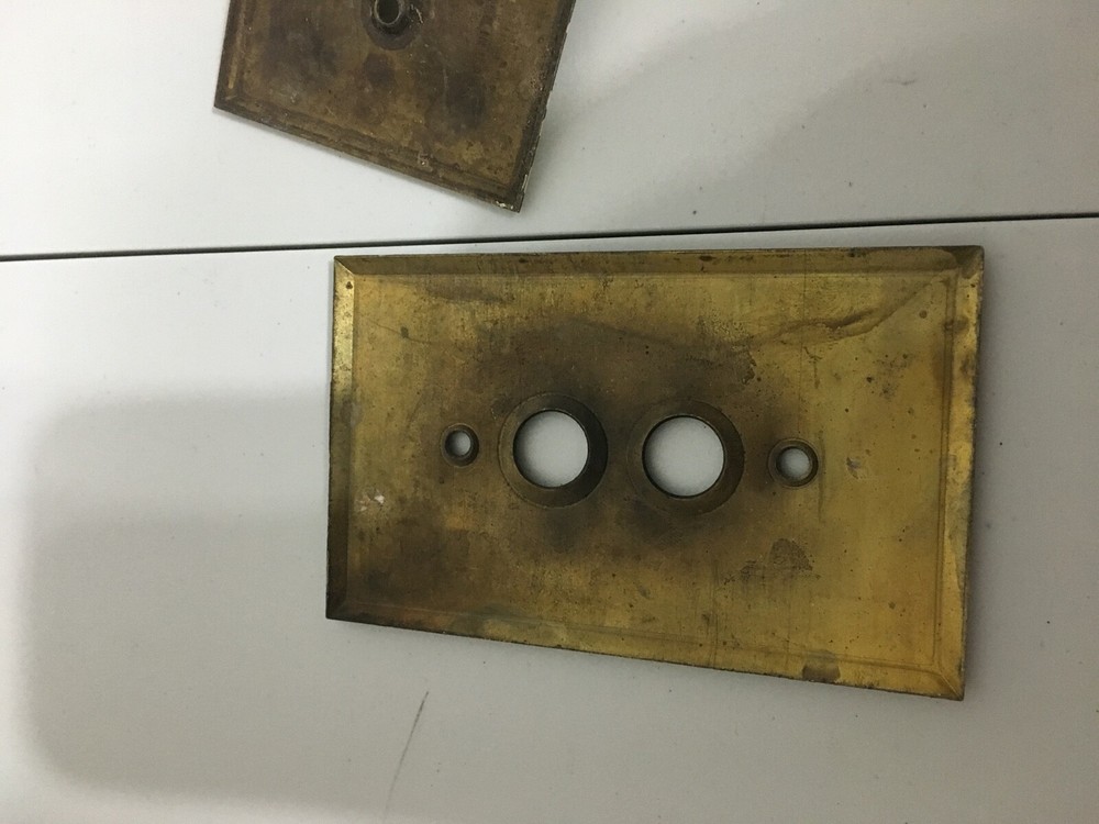 vintage brass switch plate covers
