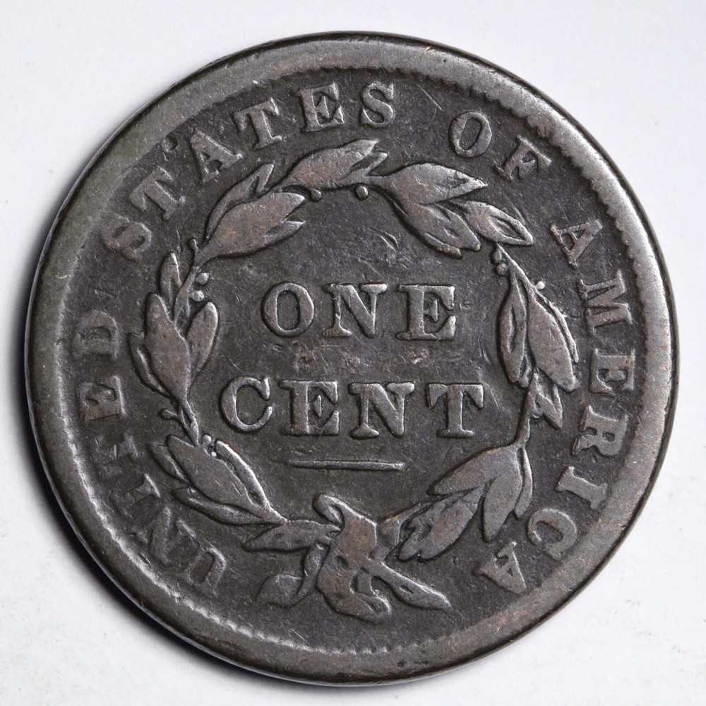 1838 Coronet Head Large Cent CHOICE FINE E201 ANL