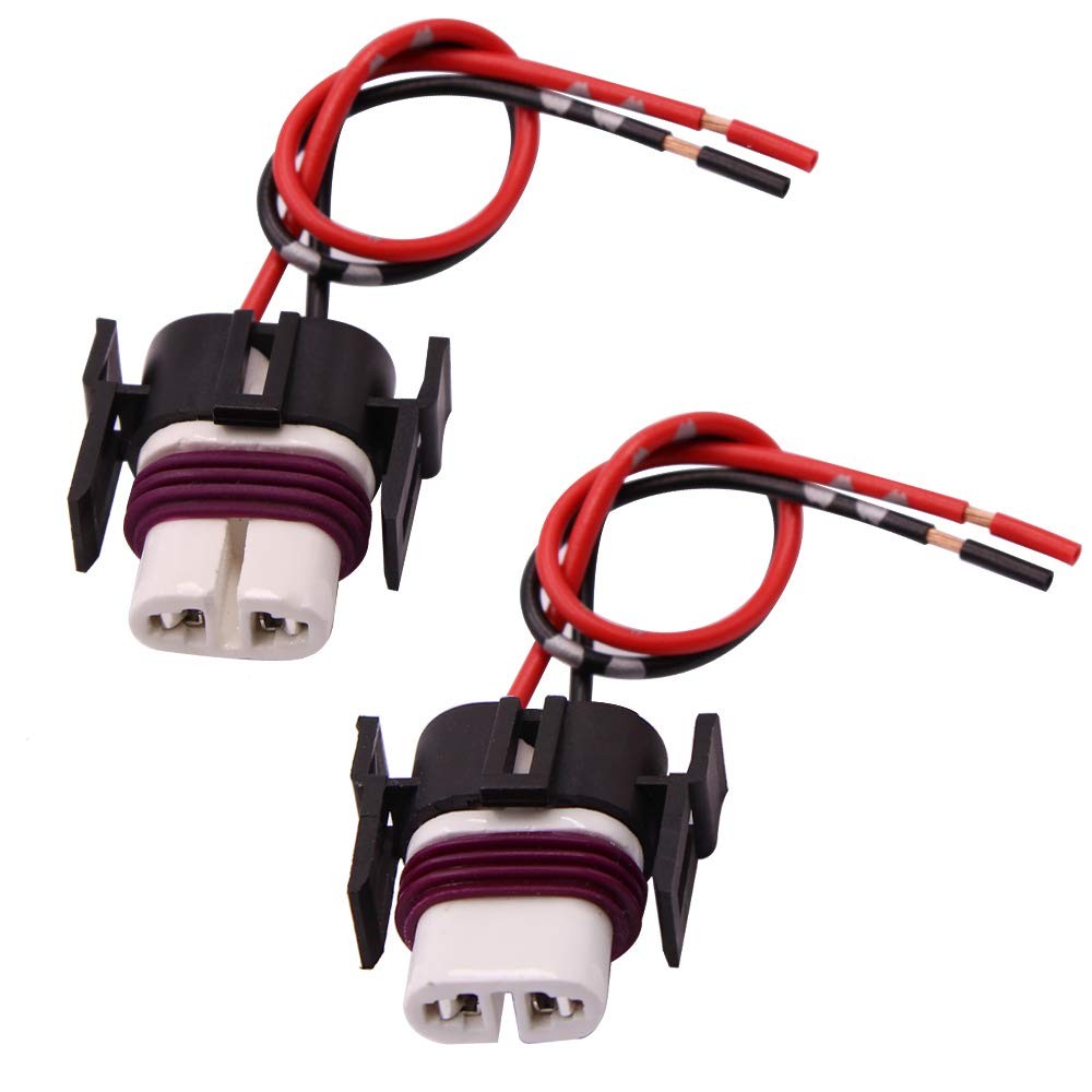 H11 H8 880 881 High Temperature Ceramic Wire Harness Socket Female Adapter for