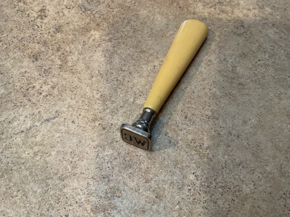 Vintage Wax Seal Stamp, Monogrammed Bakelite Handle