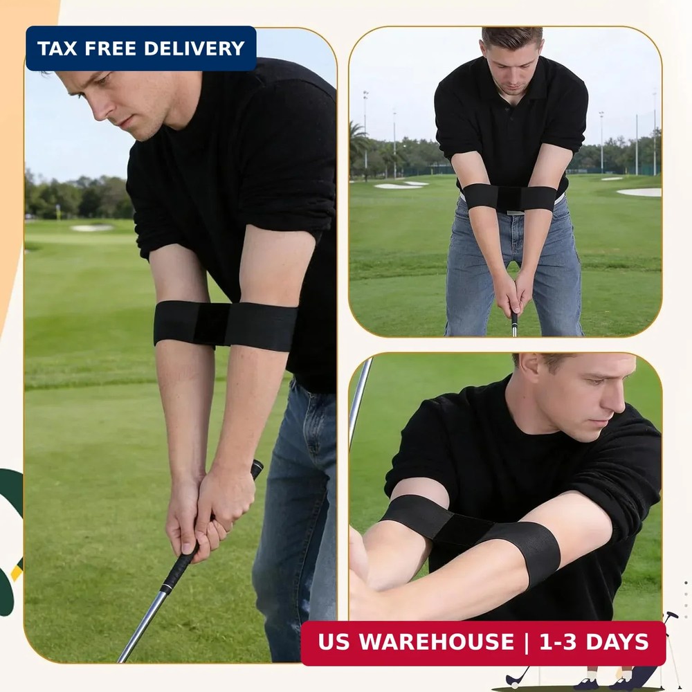 Swing Correcting Arm Band, 4 Pack Elastic Golf Swing Trainer Golf Swing Training