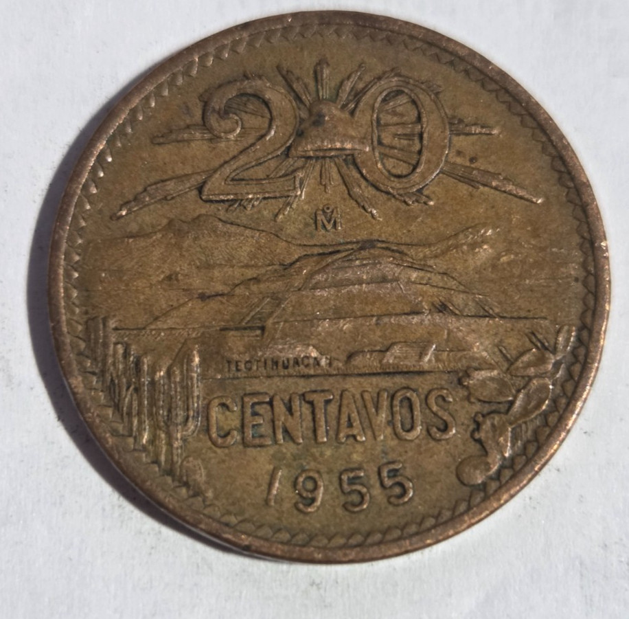 1955 Mexico 20 Centavos KM-440
