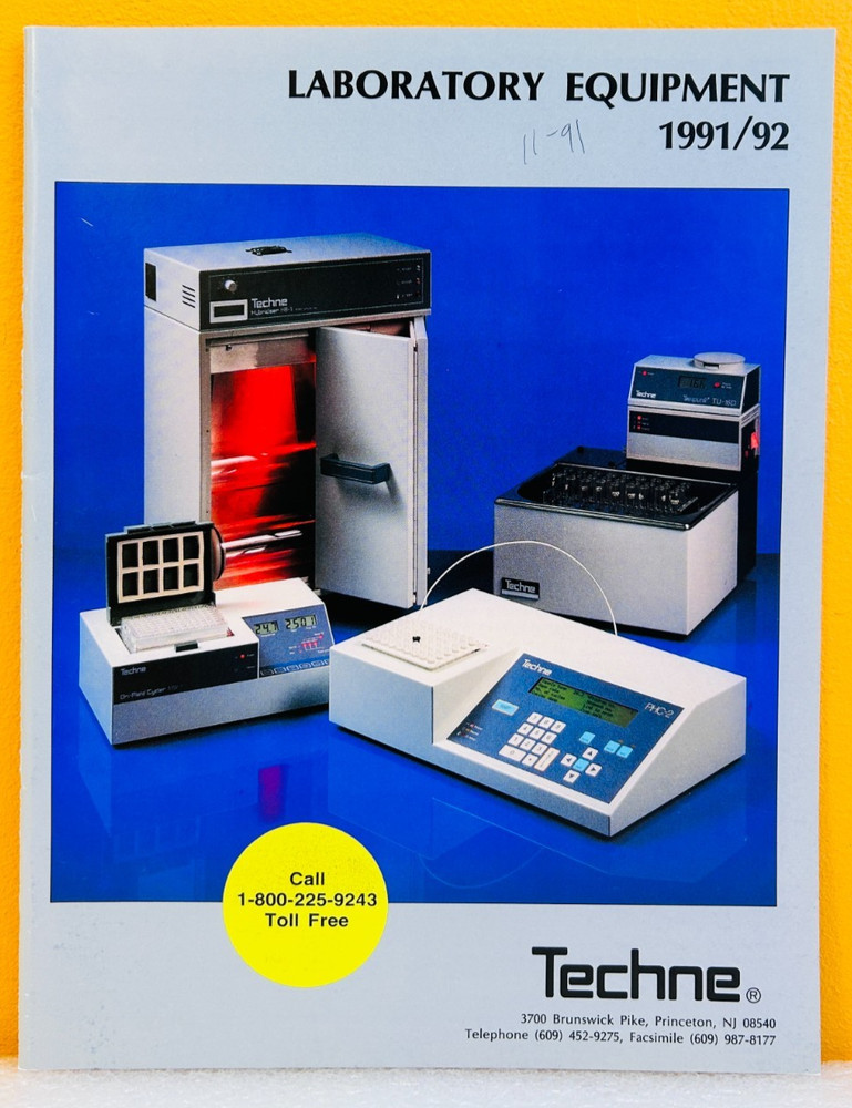 Techne 1991/92 Laboratory Equipment Catalog 7059100.
