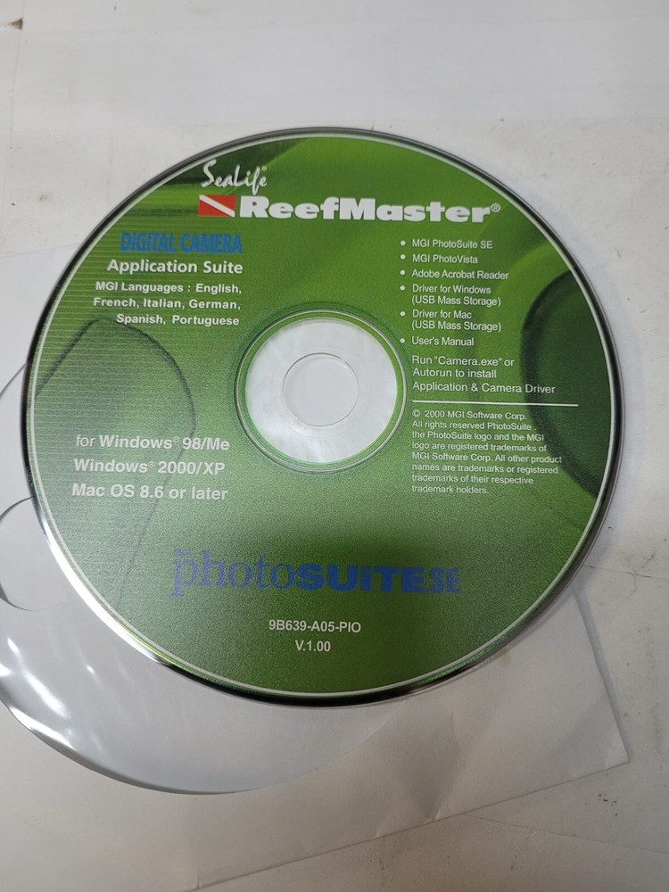 ReefMaster camera instruction book & misc. accessories dc300 / dc310 / sn3717 r3