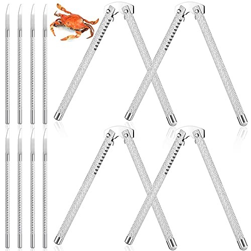12 Pack Nut Cracker Set Nutcracker and Picks Set Stainless Steel Nut Opener