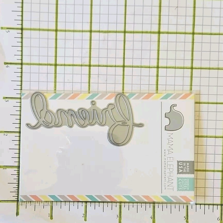 FRIEND SCRIPT Mama Elephant Creative Cuts Cutting Dies Words Cards um212