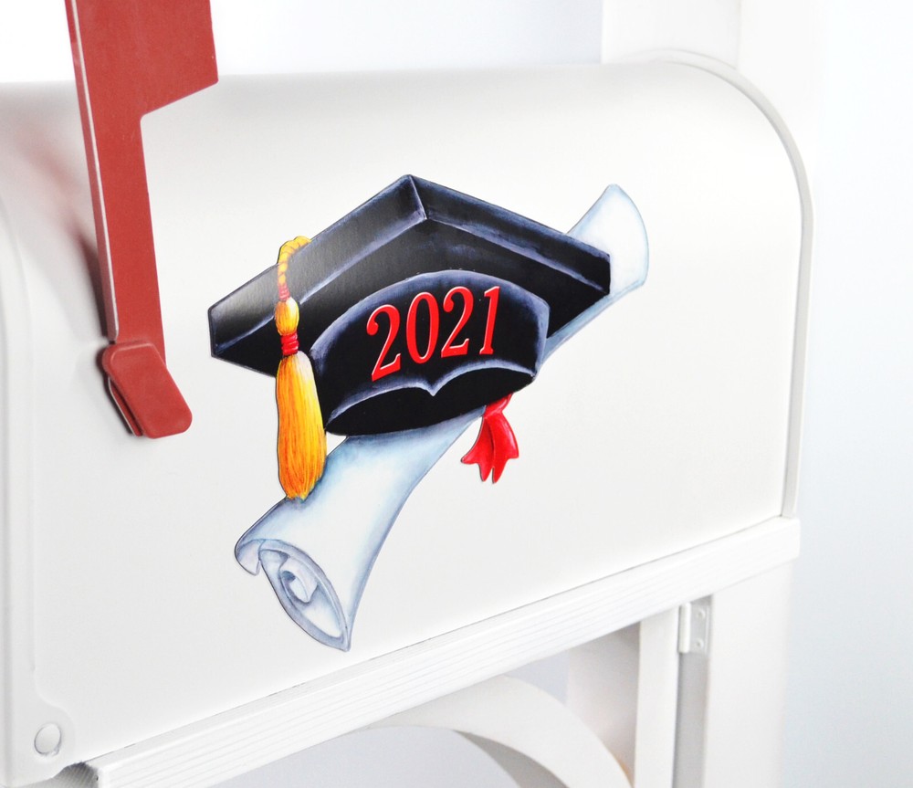 Mailbox Magnet Partial Cover Grad Cap Custom 2026 Balloon Bouquet Mail Box