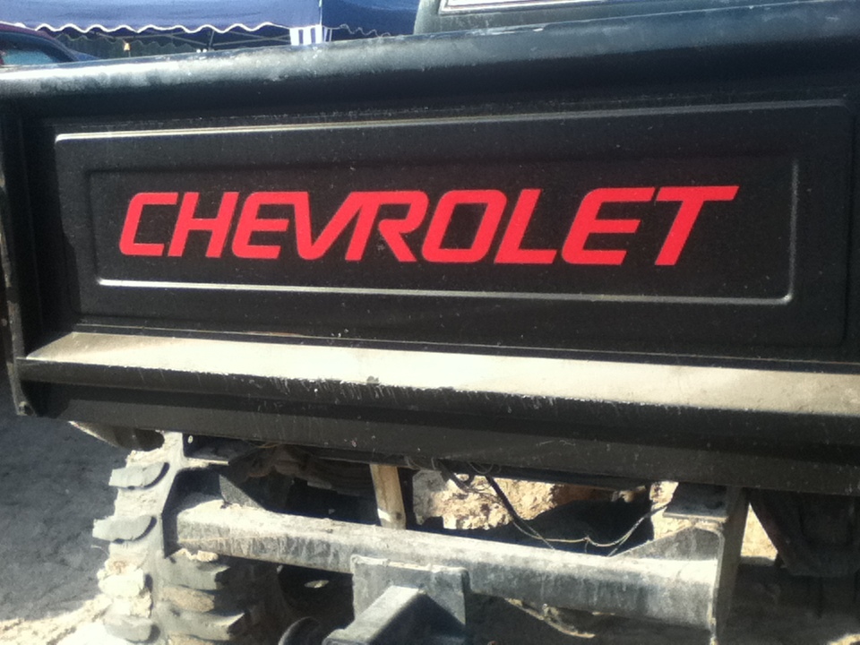 CHEVROLET TAILGATE DECAL 88-2000 Style Sized for Chevy S10 or Stepside Bed
