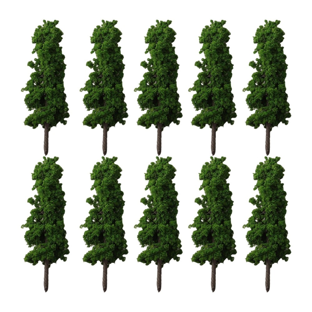 10pcs DIY Simulation Props Model Trees Train Railroad Park Scenery Home Decor
